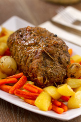Roast Beef with Potatoes and Carrots
