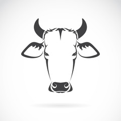 Vector image of an cow head on white background