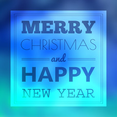 Christmas card with typography design