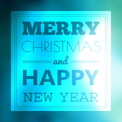 Christmas card with typography design