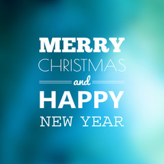 Christmas card with typography design