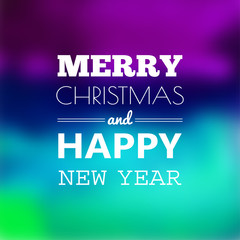 Christmas card with typography design