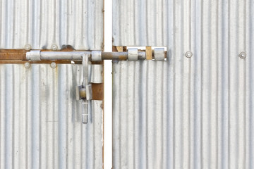 Bolt on a metallic door