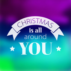 Christmas card with typography design