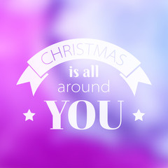 Christmas card with typography design