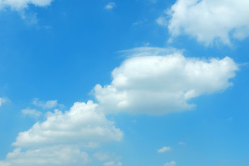 Naklejka na ściany i meble Background. beautiful blue sky with white clouds