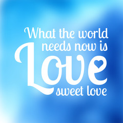 Vector typography on blur background