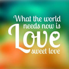 Vector typography on blur background