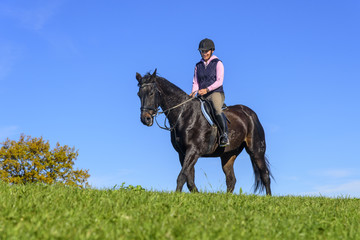 Ausritt bei sonnigem Wetter