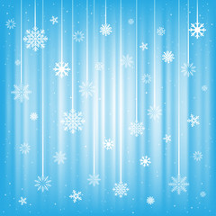 The hanging snowflakes