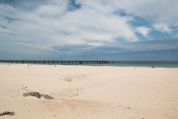  blue sky and white clouds on a sunny day