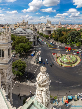 Cibeles fountain at Plaza de Cibeles in Madrid