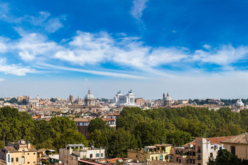 Panoramic view of Rome