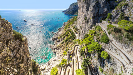 Capri island  in Italy