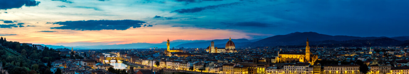 Panoramic sunset in  Florence