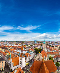 Fototapeta na wymiar Aerial view of Munich