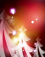 Holiday red abstract background, winter snowflakes, Christmas and New Year design template