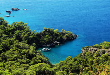 Obraz premium coastline landscape of mediterranean sea turkey