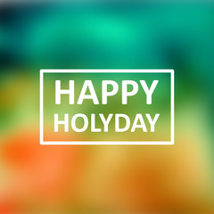 Vector typography on blur background