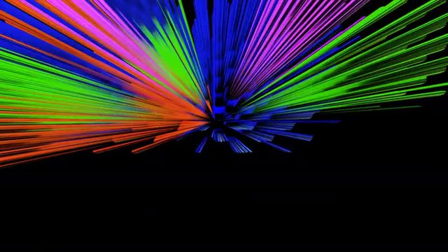 Abstracto de Explosion de Rayos de Colores