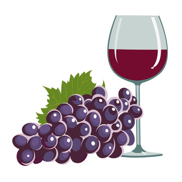 grapes and a wine glass