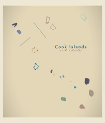 Modern Map - Cook Islands details colored CK