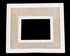 White wooden photo frame