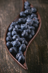Close up of blueberries