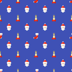 flat style new year seamless pattern.