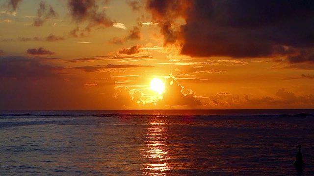 Beautiful sunset at beach, Trous-Aux-Biches, Mauritius