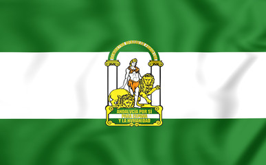 Flag of Andalusia, Spain. - 97125004