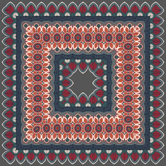 Vector ornament frame in oriental style.