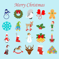 Fototapeta premium Christmas Icons Set