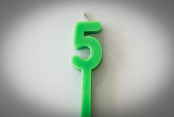 Colorful Candles shaped as numbers