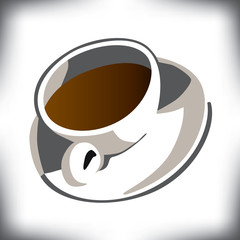 Coffee Cup Background with Space for Type