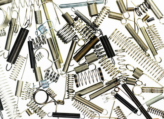 silhouettes of springs on white background