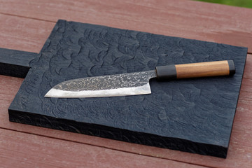 Knife on a cutting board
