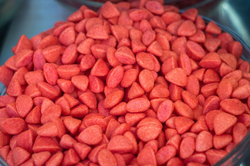 Sweet Sugar Candies on a Street Market Shop Table