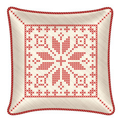 Christmas embroidered pillow