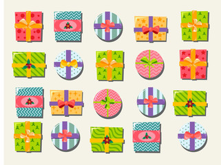 Gift boxes isolated white