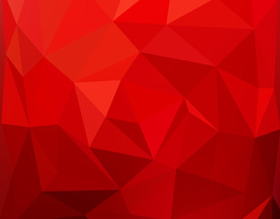 Red Polygonal Mosaic Background