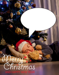 Christmas background with Santa. background with the space for your text. 