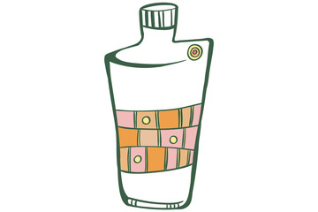 Бутылка цветная с напитком