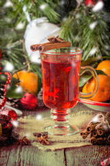 Traditional winter mulled wine