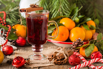 Traditional winter mulled wine
