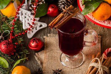 Traditional winter mulled wine