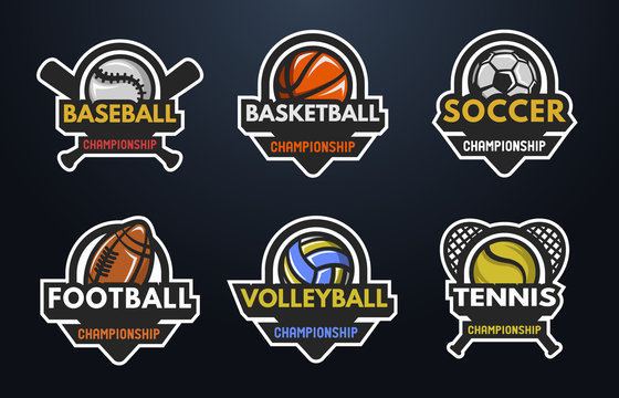 Set of sports logos.