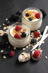 Yogurt with granola or muesli