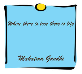Vector illustration showing a Quotes from famous people