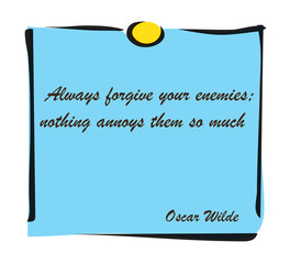 Vector illustration showing a Quotes from famous people